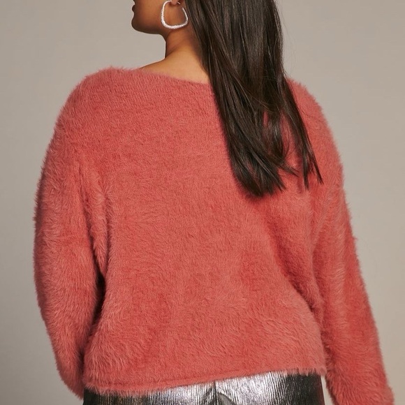 NWT Anthropologie Pilcro Cropped Eyelash sweater size L - Picture 11 of 12